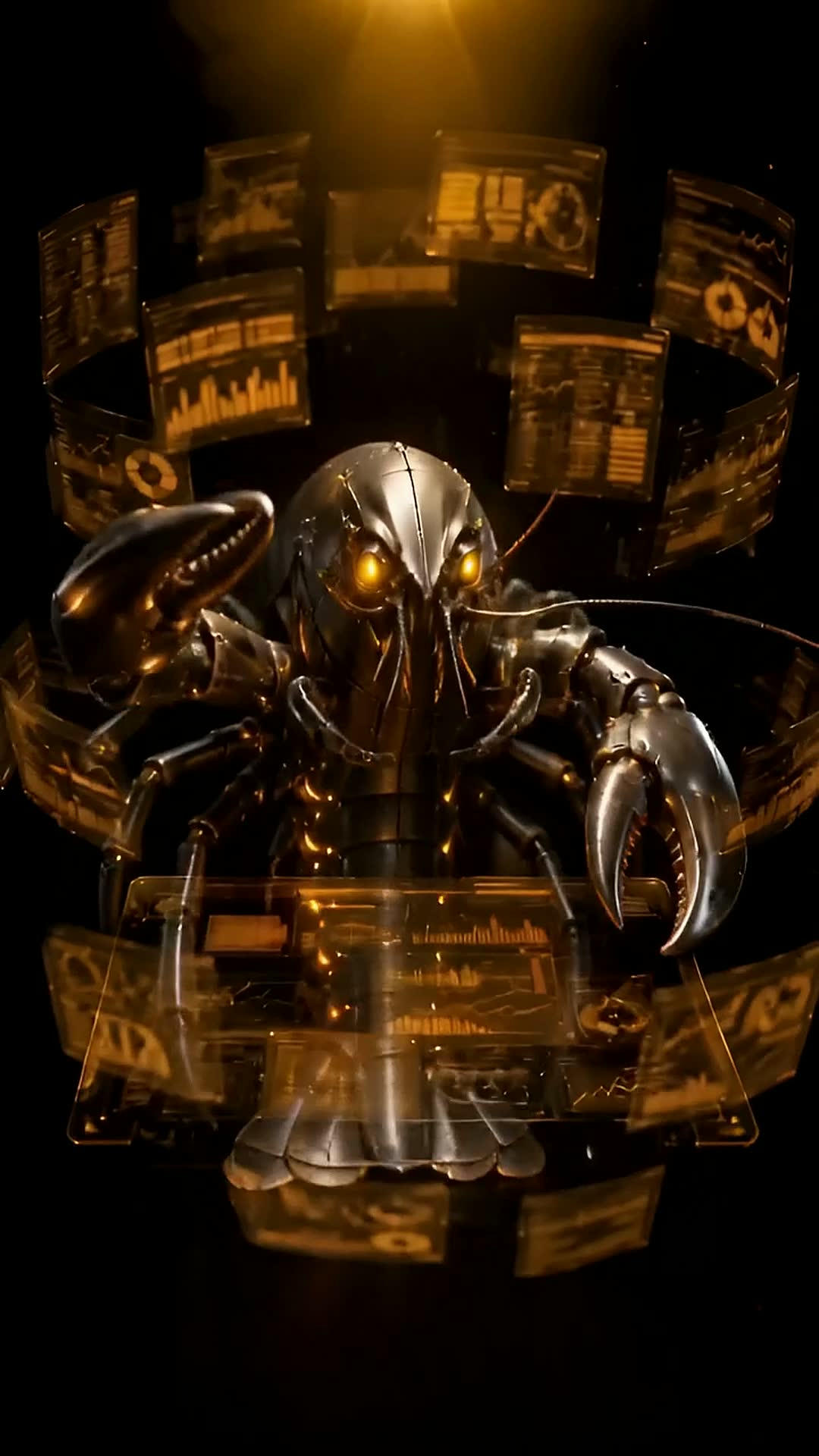 The robot lobster answering a call